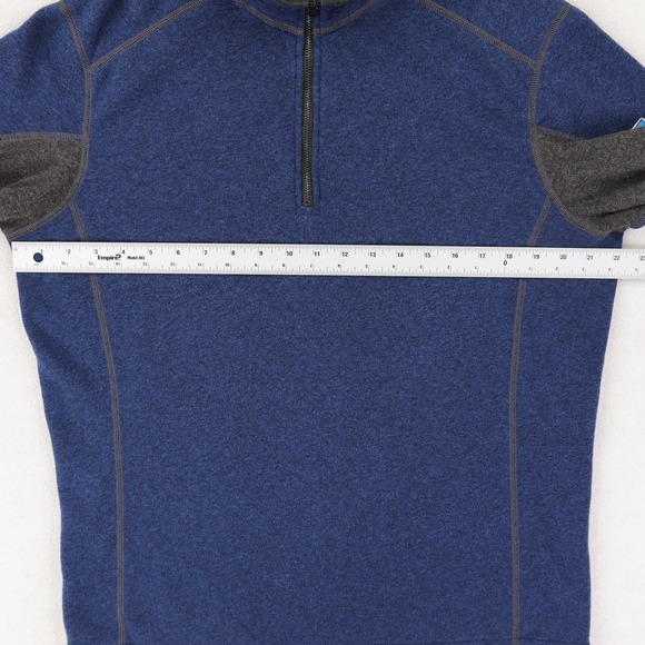 Kuhl Revel 1/4 Zip Pullover Sweater Mens Large Blue Gray Quarter Zip Fleece - Picture 9 of 16